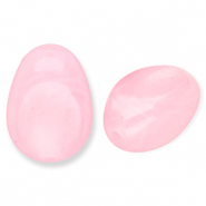 Abalorios acr&iacute;lico &oacute;valo Rosa-m&aacute;rmol