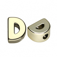 Abalorios alfabeto acrílico letra D Dorado