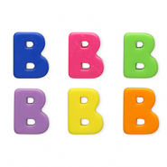 Abalorios alfabeto acrílico letra B Multicolor