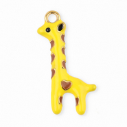 Colgantes Acero Inox jirafa Amarillo-marrón-negro