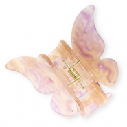 Accesorios pinza para el pelo mariposa con anillas Beige-malva m&aacute;rmol