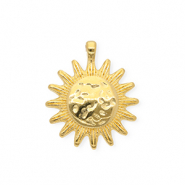 Colgantes met&aacute;licos DQ&reg; sol Dorado (sin n&iacute;quel)