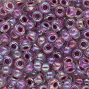 Rocalla Miyuki 6/0 Raspberry Lined Crystal AB 6-264