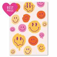 BY31&reg; Tarjetas para joyer&iacute;a smiley Blancuzco-naranja-amarillo-rosa
