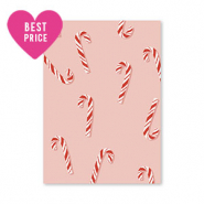 Tarjetas de joyer&iacute;a bast&oacute;nes de caramelo Rosa-rojo-blanco