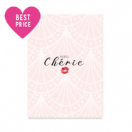 Tarjetas para joyer&iacute;a "Merci Ch&eacute;rie" Rosa claro