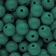 DQ Abalorios acr&iacute;licos 12 mm brillante Mediterranea green 19-4517 TCX