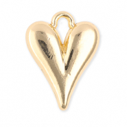 Colgantes metálicos corazón Dorado
