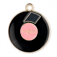 Colgantes metálicos LP "Wow" Dorado-negro-rosa