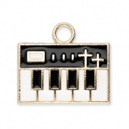 Colgantes metálicos teclado Dorado-blanco-negro