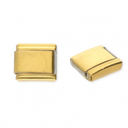 Acero Inox link-eslabón para pulsera italiana con dijes Acero Inox Dorado