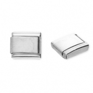 Acero Inox link-eslabón para pulsera italiana con dijes Acero Inox Plateado