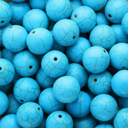 Abalorios de cerámica 16mm Azul