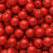 Abalorios de cerámica 12mm Rojo
