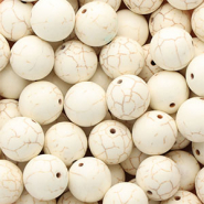 Abalorios de cerámica 16mm Blanco