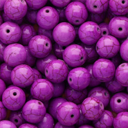 Abalorios de cerámica 12mm Púrpura