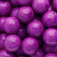 Abalorios de cerámica 20mm Púrpura