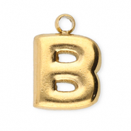 Colgantes Acero Inox letra B Dorado