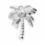 Colgantes Acero Inox palmera Plateado-transparente