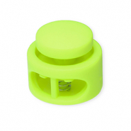 Fornituras coloridas abalorio stopper para cord&oacute;n redondos Verde ne&oacute;n