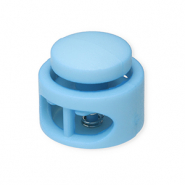 Fornituras coloridas abalorio stopper para cord&oacute;n redondos Azul claro