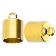 Fornituras acero inox terminal &Oslash;10mm con anilla Dorado