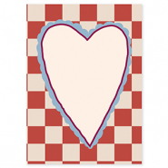 BY31&reg; Tarjetas para joyer&iacute;a coraz&oacute;n Crema-rojo-rojo burdeos-azul claro