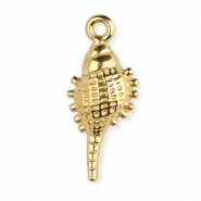 Colgantes Acero Inox concha Dorado