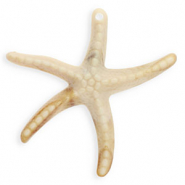 Colgantes acr&iacute;licos estrella de mar Beige-marr&oacute;n