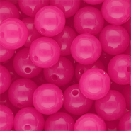 DQ® Abalorios acrílicos 14 mm brillante Rosa magenta