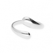 Anillos Acero Inox gotas Plateado