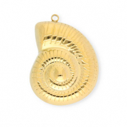 Colgantes Acero Inox concha Dorado