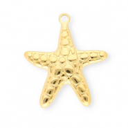 Colgantes Acero Inox estrella de mar Dorado