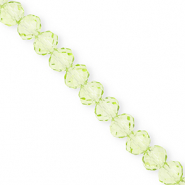 Abalorios faceteados disco 8x6mm Verde claro