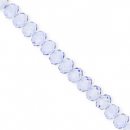 Abalorios faceteados disco 6x5mm Azul
