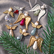 Set de inspiraciones Pendientes y angelitos de la suerte con abalorios gota facetados y Polaris