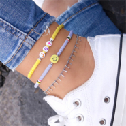 Set de inspiraciones Tobilleras y collares de moda hechos con abalorios katsuki