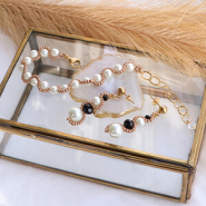 Set de inspiraciones Elegante inspiración en joyería con perlas de cristal atemporales
