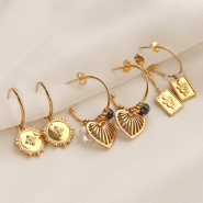 Set de inspiraciones Inspiración de pendientes de tendencia con colgantes en acero inoxidable