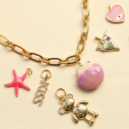 Set de inspiraciones Crea bellas joyas: collares y pendientes con colgantes metálicos TQ de latón