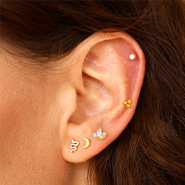 Set de inspiraciones Completa tu colección con piercings para oreja de acero inoxidable
