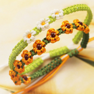 Creación de joyería: Técnica de flor macramé DIY