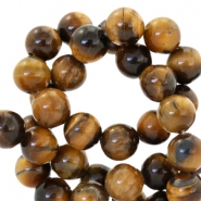 Piedras naturales Ojo de tigre 8mm Marron