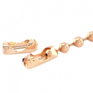 Fornituras met&aacute;licas DQ terminal cadena de bola para cadena 1.2mm oro rosado 