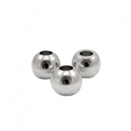 Abalorios met&aacute;licos TQ 6mm plata vieja (sin n&iacute;quel)