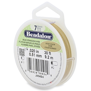 Hilo para enfilar Beadalon7 hilos 0.51mm Dorado