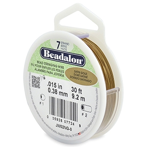 Hilo para enfilar Beadalon 7 hilos 0.38mm Oro satinado