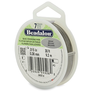 Hilo para enfilar Beadalon7 hilos 0.38mm Acero inox brillante