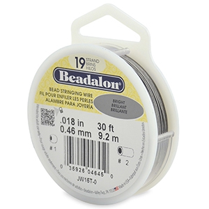 Hilo para enfilar Beadalon19 hilos 0.46mm Acero inox brillante