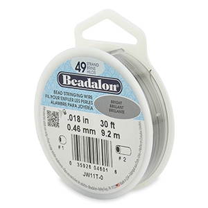 Hilo para enfilar Beadalon49 hilos 0.46mm Acero inox brillante